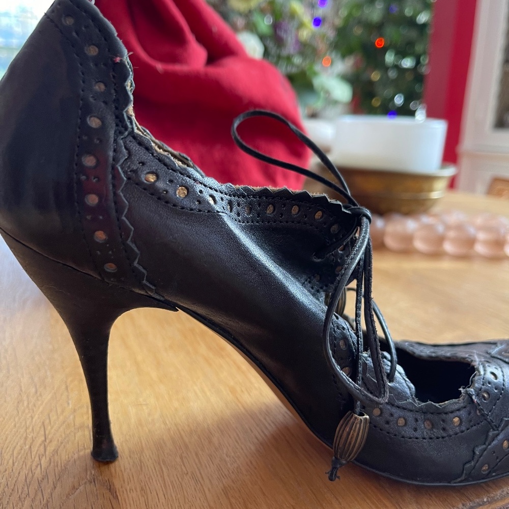 Fluxa Lace UP High Heel Pumps